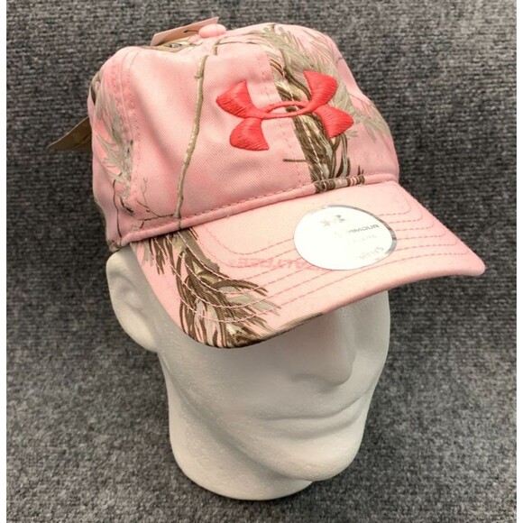 Under Armour RealTree APC Hat Womens Snapback Adjustable Pink Camo Cap - Picture 1 of 3